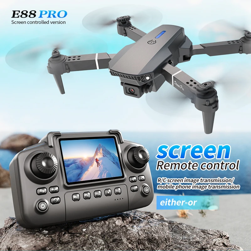 Drone Controller Screen - Dron Profesional E88 PRO con Pantalla,