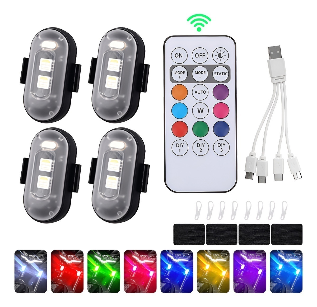 Drone Strobe Light - 4 Luces Estroboscópicas LED con Control