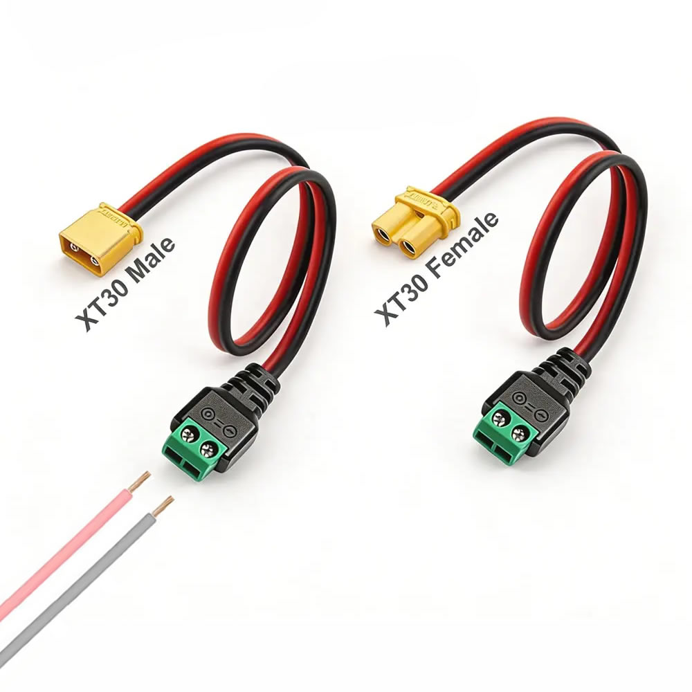 Drone Battery Adapter - Conector XT30 Macho-Hembra a Adaptador de