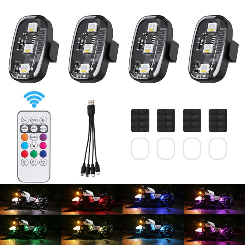 Drone Strobe Light - Luces Estroboscópicas LED RGB para Motocicleta
