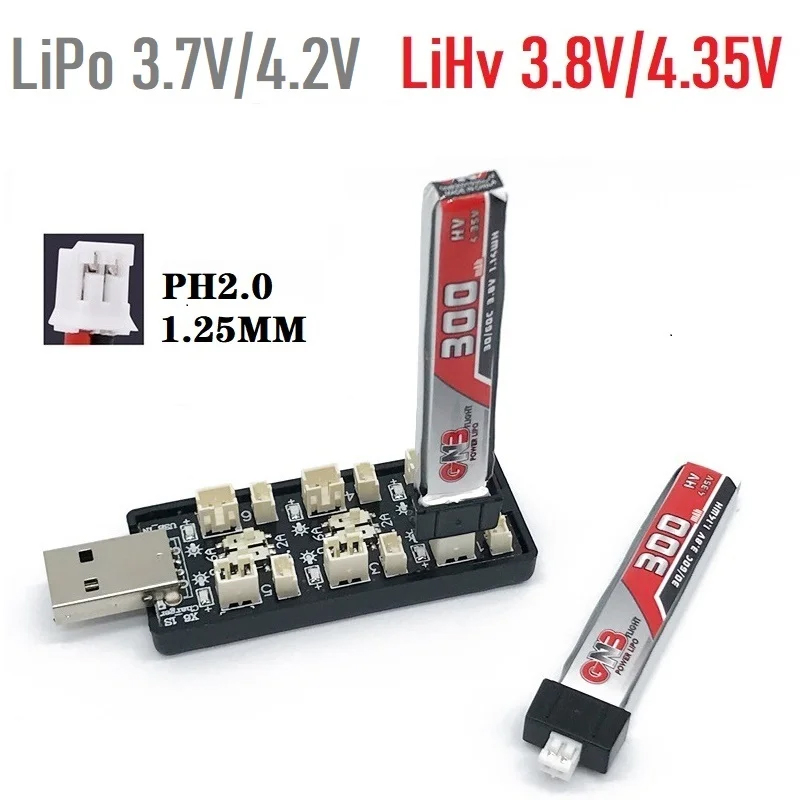 6CH USB 1S LiPo/LiHv 3,7 V/4,2 - Drone Battery Adapter reseña y precio
