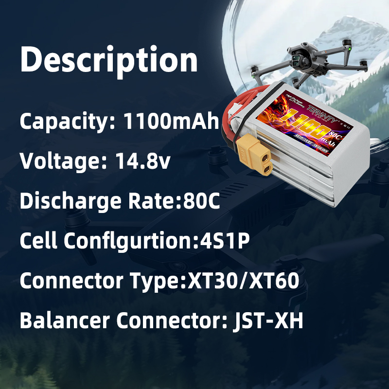 Batería Lipo TERANTY 4S 1100mA - Drone Power Bank reseña y precio