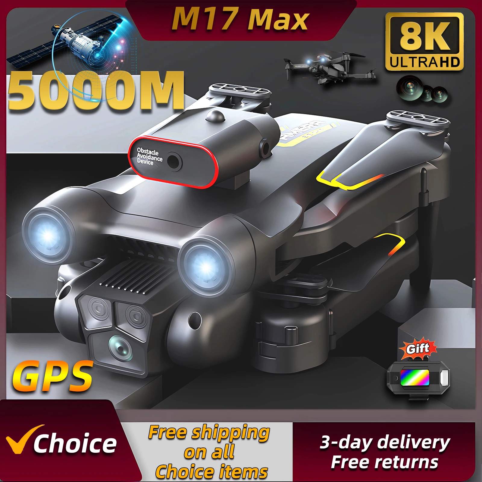 Nuevo Dron M17 Max 8K Profesio - Drone Beacon Light reseña y precio